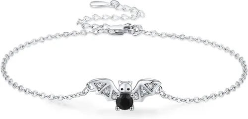 JUSTKIDSTOY Pulsera para mujeres y niñas, plata de ley 925, joyería de animales lindos, regalo de cumpleaños para amantes de los animales