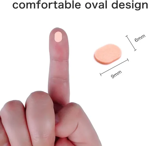 Miniatura 3 de 20 pares de almohadillas de nariz de espuma suave, autoadhesivas, antideslizantes, almohadillas de nariz para gafas (color de piel/0.059 in)