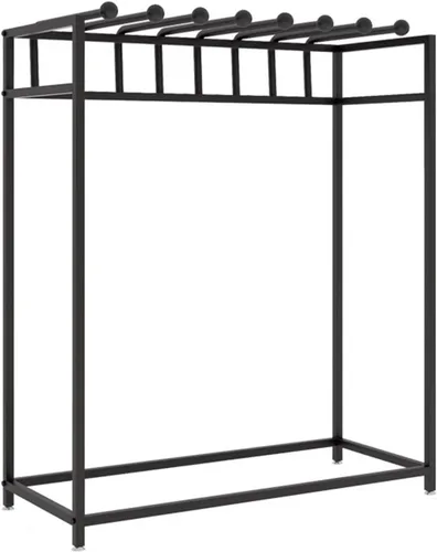 Miniatura 7 de Toalleros de lujo para baño/piscina/ducha/hotel, soporte de exhibición de metal comercial para manta/colcha/bufanda, barra colgante giratoria Negro