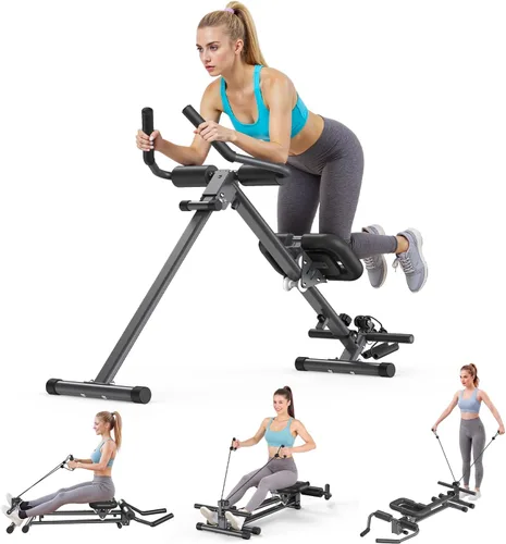 Miniatura 12 de OWLSKY Máquina de abdominales, máquina de entrenamiento abdominal ajustable para entrenamiento de abdominales en casa, gimnasio, plegable