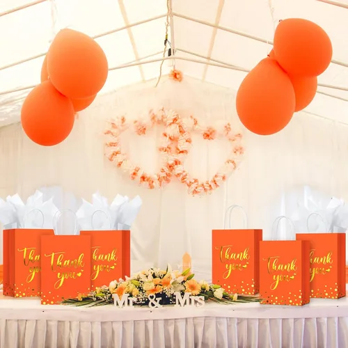 Miniatura 7 de Tinlade 30 bolsas de regalo de agradecimiento con papel de seda dorado con asa para graduación, negocios, compras, boda, ducha, regalos de fiesta