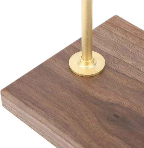 Miniatura 7 de Fdit Soporte para gotero de café de latón con base de madera, altura ajustable, rotación de 360 grados, preparación manual, 8.8 x 6.3 x 10.8 pulgadas