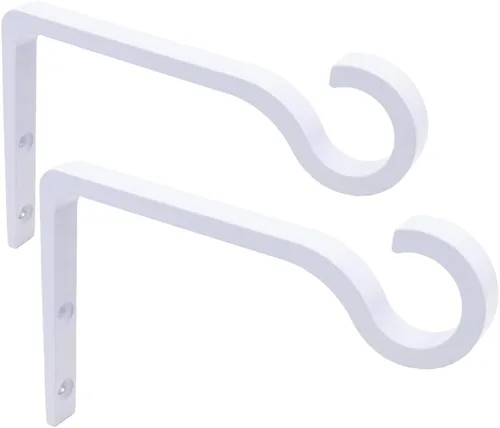 Miniatura 25 de QIEGL Soporte colgante para plantas de 6 pulgadas, gancho de metal para plantas, gancho de pastor decorativo para colgar linternas, comedero