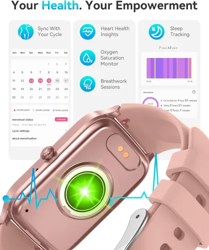 Miniatura 4 de Rastreador de actividad física para mujeres y hombres, reloj inteligente de actividad compatible con Android iPhone, contador de pasos con más