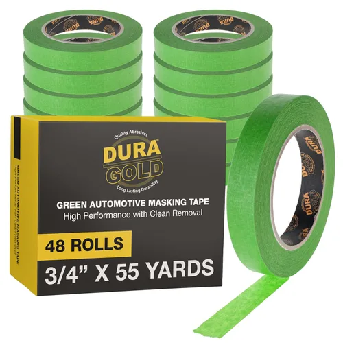 Miniatura 15 de Dura-Gold Cinta adhesiva verde automotriz de 1 pulgada (0.945 in x 55 yardas), 3 rollos – Premium alto rendimiento, resistente al calor – Pintura