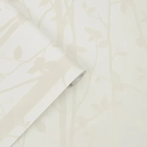 Miniatura 3 de Laura Ashley Papel pintado blanco nacarado de madera de algodón