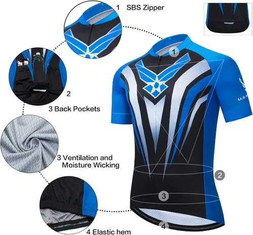 Miniatura 3 de U.S.Army Cycling top Camouflage Combat Bike Uniform Summer Cycling Jersey Road Bicycle Jerseys