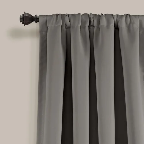 Miniatura 4 de Lush Decor Paneles de cortinas aisladas para oscurecer la habitación, con bolsillo para barra, par de cortinas largas para dormitorio o sala