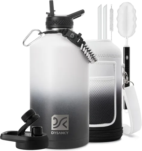 Miniatura 105 de DYSANKY Botella de agua aislada de 32 onzas, metal al vacío de acero inoxidable grueso, jarra de agua deportiva portátil para gimnasio y senderismo