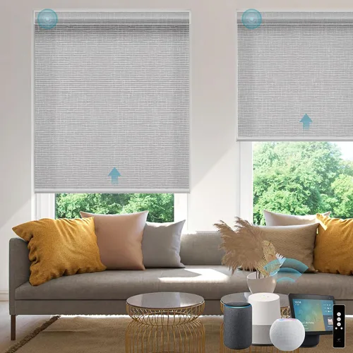 Miniatura 22 de SmartWings Persianas Enrollables Inteligentes Motorizadas con Filtro de Luz, Persianas Eléctricas con Control Remoto para Ventanas Compatibles
