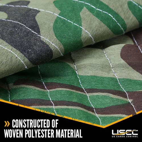 Miniatura 6 de US Cargo Control Manta móvil grande y resistente de 80 x 72 pulgadas, 65 lb/Docena, MBCAMO Camo