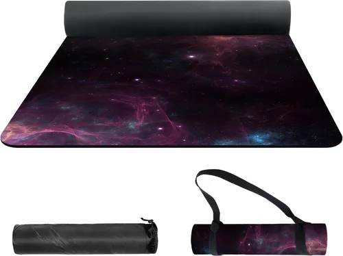 Miniatura 2 de nuveti Alfombrilla de yoga con estampado extra grueso de elastómero termoplástico antideslizante con bolsa de transporte, 72 x 24 pulgadas, extra