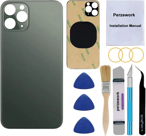 Miniatura 10 de Reemplazo de cristal trasero OEM para iPhone 11 Pro Max de 6.5 pulgadas con kit de herramientas de reparación y adhesivo preinstalado (dorado)