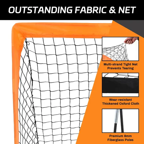 Miniatura 4 de Paquete de 2 porterías de fútbol de 4 x 3 pies para patio trasero, red plegable desplegable para interiores o exteriores, mini porterías de fútbol
