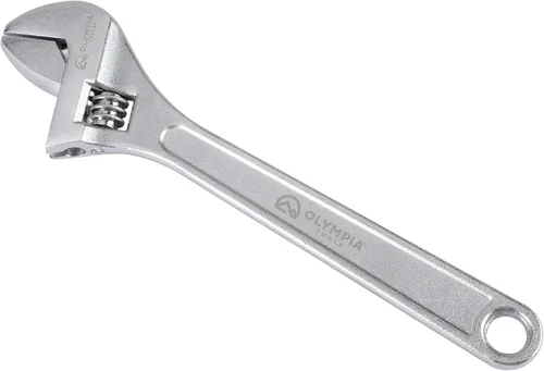 Miniatura 15 de Olympia Tools Llave ajustable de 15 pulgadas, acero forjado de alta resistencia, cromado, mandíbulas mecanizadas de precisión, resistente a