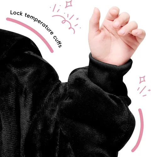 Miniatura 5 de yescool Manta de vestir con capucha para niños, regalos de cumpleaños para niñas adolescentes, para niños de 8 a 15 años, sudadera de gran