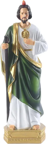 Miniatura 8 de QIANLING Estatua de San Jude de 12 pulgadas, Estatuas religiosas de San Jude de resina, Estatua religiosa de San Judas Tadeo de regalo