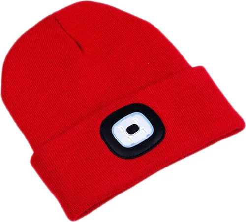 Miniatura 39 de CENSGO Gorro unisex con luz LED recargable por USB, regalos para papá, padre, hombres, marido, cálido gorro de punto