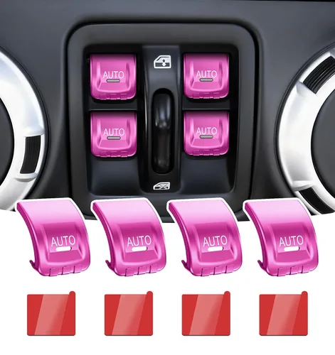 Miniatura 11 de Cubierta de botón de interruptor de ventana de metal para Jeep Wrangler JK JKU 2018 2017 2016 2015 2014 2013 2012 2011, accesorios para interiores