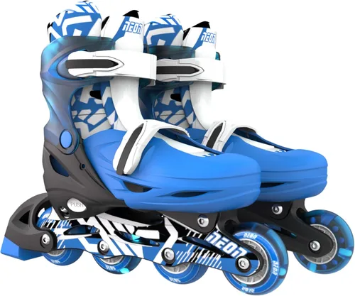Miniatura 2 de Yvolution Patines de ruedas de 4 tamaños ajustables, ruedas iluminadas para niñas y niños para niños en línea y quads (12-2 o 3-6 US)