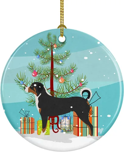 Miniatura 51 de Caroline's Treasures American Toy Fox Terrier - Adorno de cerámica de Navidad para colgar en el árbol de Navidad, decoración para el hogar, Navidad
