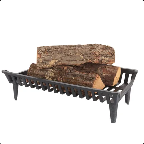 Miniatura 9 de Rejilla de chimenea de 17 pulgadas, resistente, rejilla de fuego de hierro fundido, 17 pulgadas de ancho x 11.5 pulgadas de profundidad x 7 pulgadas