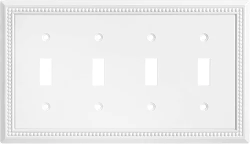 Miniatura 61 de Henne Bery Sunken Pearls - Placa de interruptor/placa de pared y cubierta de salida (decorador individual, 2 unidades, negro mate)