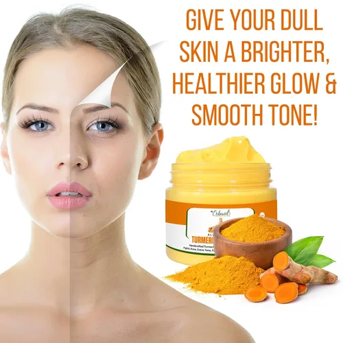 Miniatura 6 de Crema facial de cúrcuma para rostro y cuerpo – Loción iluminadora de piel de cúrcuma totalmente natural – La cúrcuma limpia la piel, combate