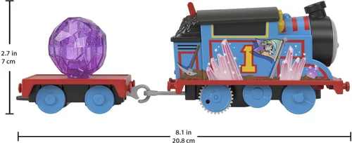 Miniatura 3 de Thomas & Friends Juego de tren de juguete motorizado Crystal Caves Adventure con Thomas, puente basculante y 8 pies de pista para niños en edad