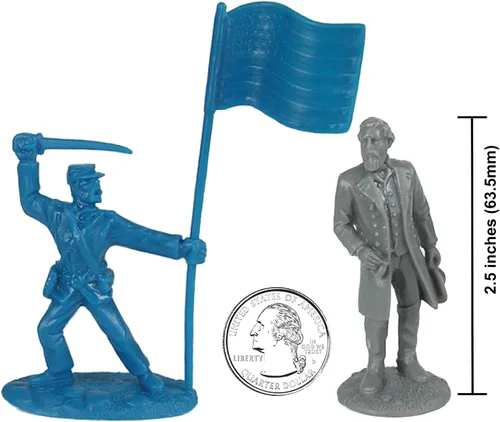 Miniatura 2 de BMC Civil War Plastic Army Men - 26 figuras de soldado de la batalla de Appomattox