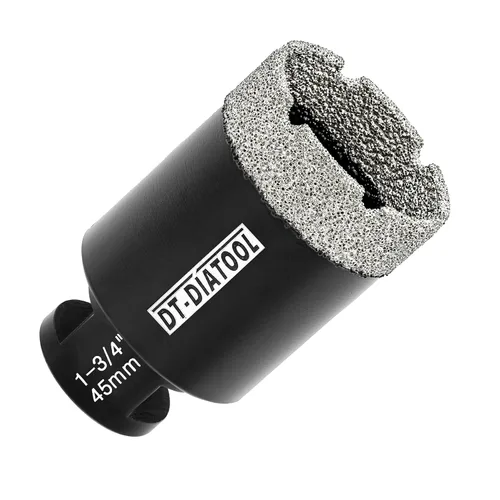 Miniatura 35 de DT-DIATOOL Broca de núcleo de diamante de 1/4 pulgada con hilo 5/8"-11 de vacío soldado para baldosas de porcelana, cerámica, gres, mármol, granito
