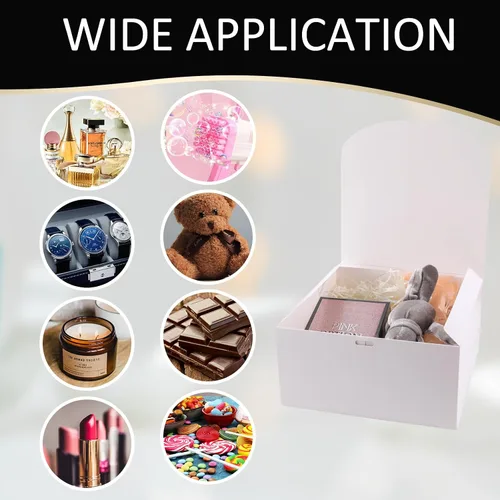Miniatura 4 de Paquete de 12 cajas de regalo blancas con tapas a granel, caja de propuesta de dama de honor con cinta, cajas de regalo para bodas, Navidad, día