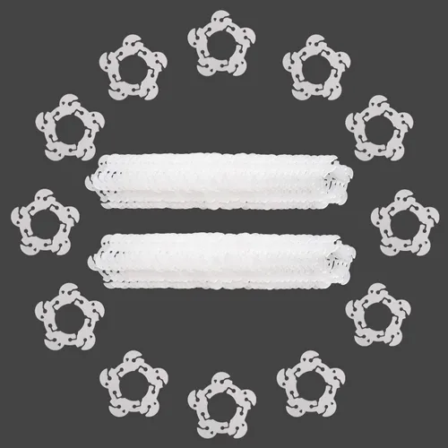 Miniatura 12 de Miliocry 100 clips de arco de globos, clips de globo reutilizables para arco de globos, suministros de globos de plástico para soporte, clips