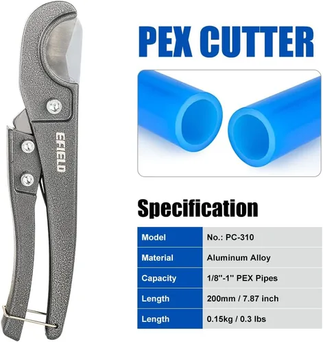 Miniatura 8 de Combo de tubería Pex-A: tubo Pex-A EFIELD de 1/2 pulgada de 2 x 100 pies (200 pies), accesorios de expansión de latón de 1/2 pulgada - Acoplador