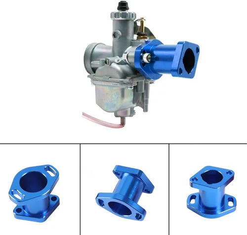 Miniatura 5 de Tubos de admisión de entrada de rendimiento de carreras CNC de aluminio con junta y tornillo para VM22 26mm Predator 196cc 212ccc CT200U Honda GX160
