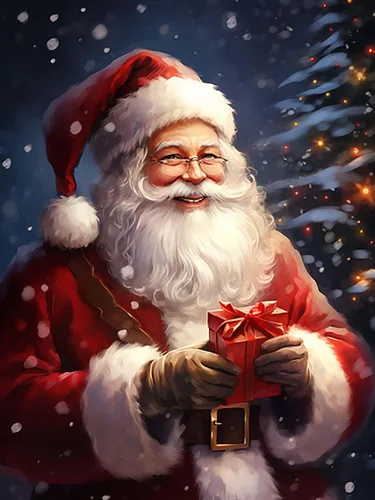 Miniatura 11 de Reofrey Kits de pintura de diamantes para adultos, Papá Noel, arte de diamantes de imitación redondos de Navidad, lienzo bordado de punto de cruz