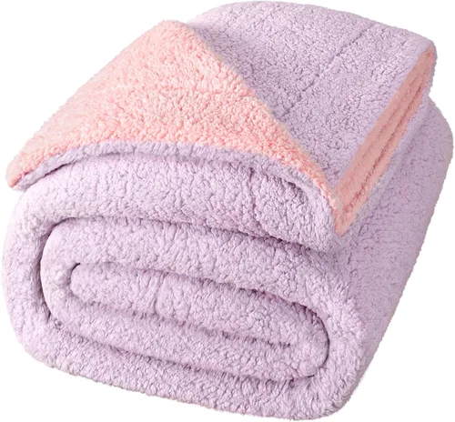 Miniatura 20 de Exclusivo Mezcla Manta Sherpa Reversible de Tamaño Individual, Mantas de Forro Polar Gruesas y Cálidas para Invierno, Felpa Suave y Esponjosa