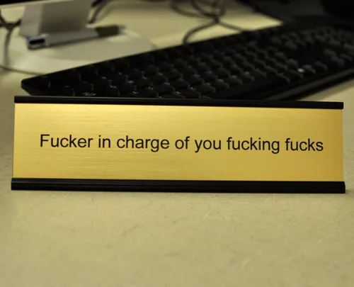 Miniatura 2 de Funny desk placa para jefe – Regalo chistoso