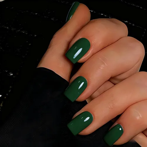 Miniatura 22 de KQueenest 30 PIEZAS Uñas Postizas Vino Rojo Oscuro, Uñas Cortas y Medianas Cuadradas, Uñas Acrílicas Burgundía, Uñas Postizas de Color Sólido, Uñas