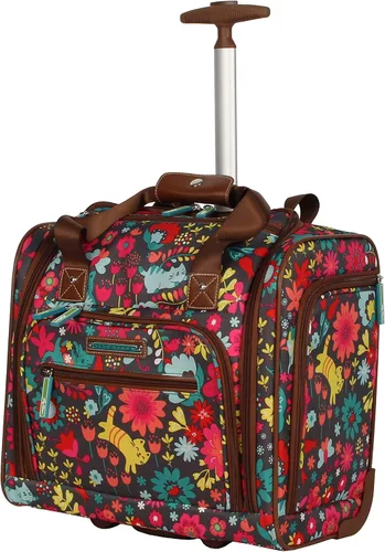 Lily Bloom Designer - Maleta de viaje de 15 pulgadas para viajes cortos fin de semana negocios equipaje ligero maleta de 2 ruedas giratorias bajo el