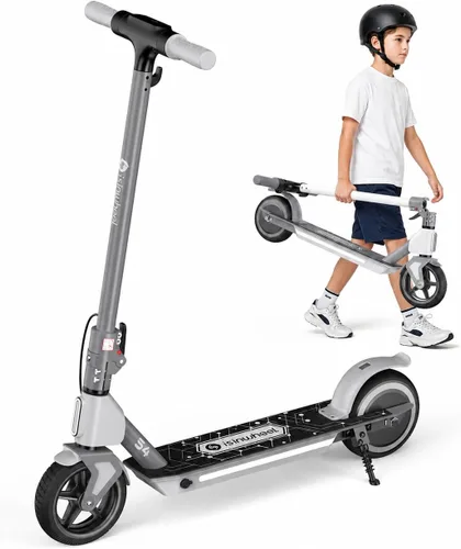 Miniatura 9 de isinwheel Electric Scooter for Kids Ages 6-14, 200W/250W Foldable Kids Electric Scooter with 3 Speeds (5/8/12 Mph), Adjusrable Handerbar, Dual 200W