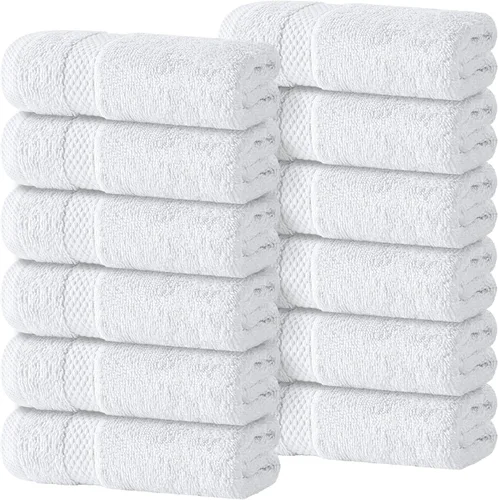 White Classic - Juego de lujo de toallas de baño para baños, hoteles, spa y cocina, toallas de algodón egipcio, de alta absorción y de calidad