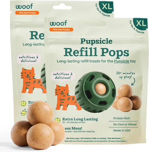 Miniatura 22 de Recargas de paleta para cachorros WOOF, deliciosas golosinas para perros de larga duración, recargas de paleta para perros pre-hechas, ingredientes