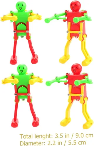 Miniatura 2 de 4 piezas de robot de baile de cuerda para adultos, diseño mecánico y material seguro, diversión portátil para juego en interiores y exteriores