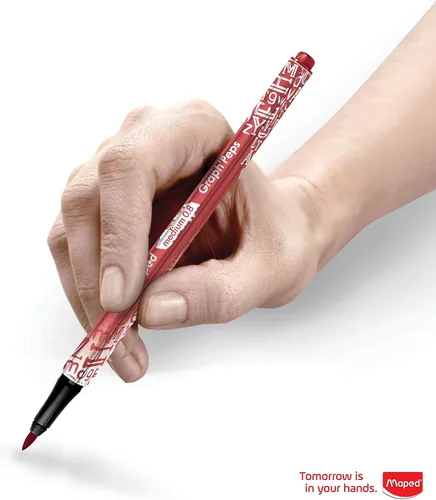 Miniatura 7 de Maped - Graph'Peps - Bolígrafos de fieltro triangulares de punta media de 0.031 in - Paquete de 12 - Escritura y dibujo - Punta versátil de 0.031 in