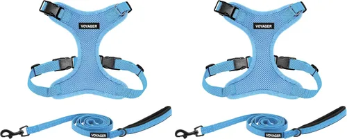 Miniatura 28 de Best Pet Supplies Voyager Step-in Lock - Arnés para mascotas con correa reflectante para mascotas, con mango de neopreno de 5 pies, soporta