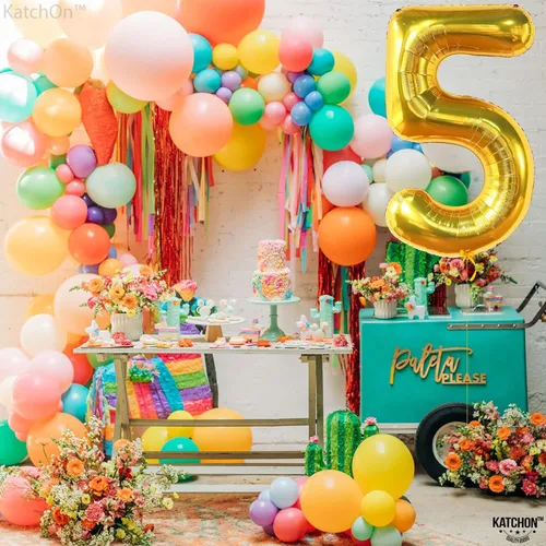 Miniatura 1151 de KatchOn, Globo grande azul número 2 de 40 pulgadas Decoraciones de cumpleaños de Baby Shark para niño de 2 años Globo azul número 2 Globo