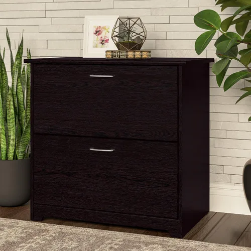 Miniatura 2 de Bush Furniture - Archivador lateral Cabot Collection de 2 cajones con herrajes cromados, elegante archivador para oficina en casa, cartas, archivos