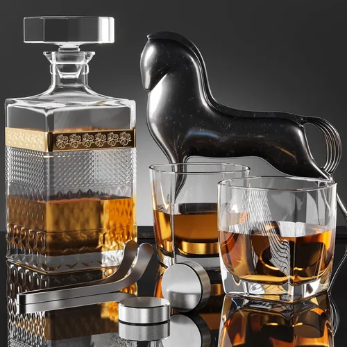 Miniatura 6 de Juego de piedras de whisky 7 piezas 4 piedras de whisky con forma de disco de hockey y gel refrigerante interior Pinzas en forma de palo