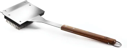 Outset QVG40 Verde Collection - Cepillo para parrilla con cerdas reemplazables y raspador